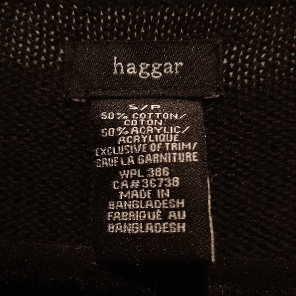 Haggar Cable Knit Scoop Neck Fitted Tunic Sweater Womens Size Small Black - Picture 10 of 10